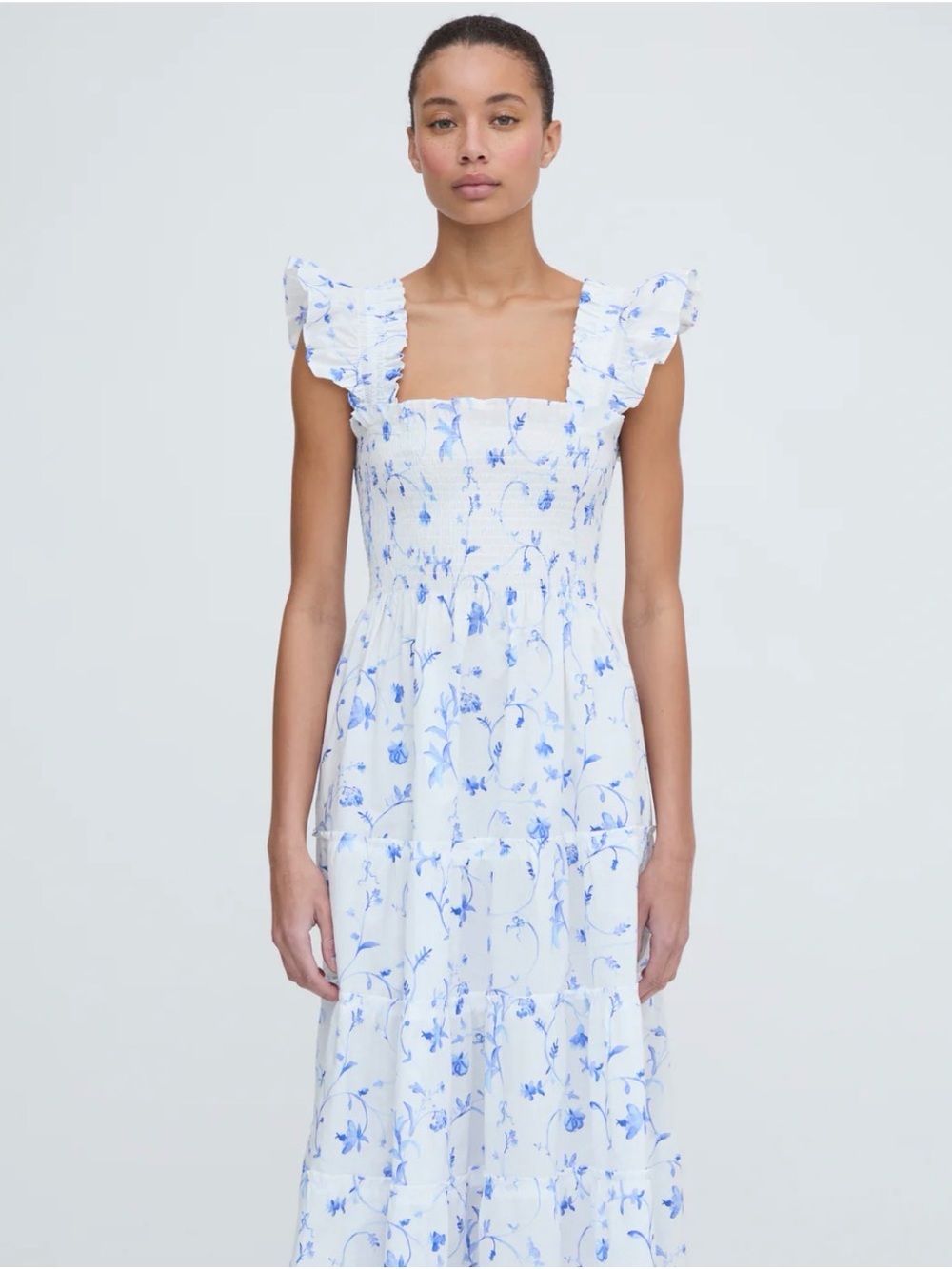 Hill House Ellie Nap Dress - Blue Botanical Print - Picture 2 of 6